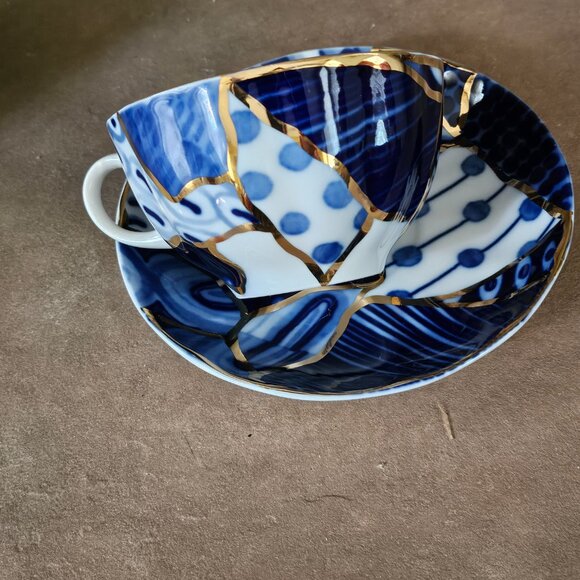 Lomonosov Imperial Porcelain Factory Tea cup And Saucer Tulip Baikal - Picture 7 of 12